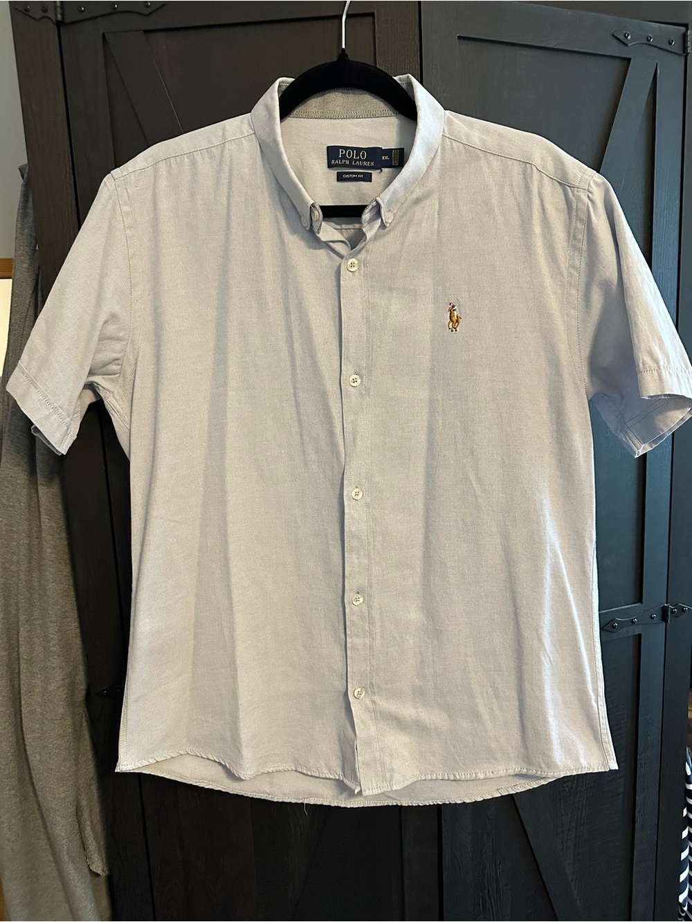 Boys Ralph Lauren XXL Light Blue Short-Sleeve Button-Down Oxford Shirt